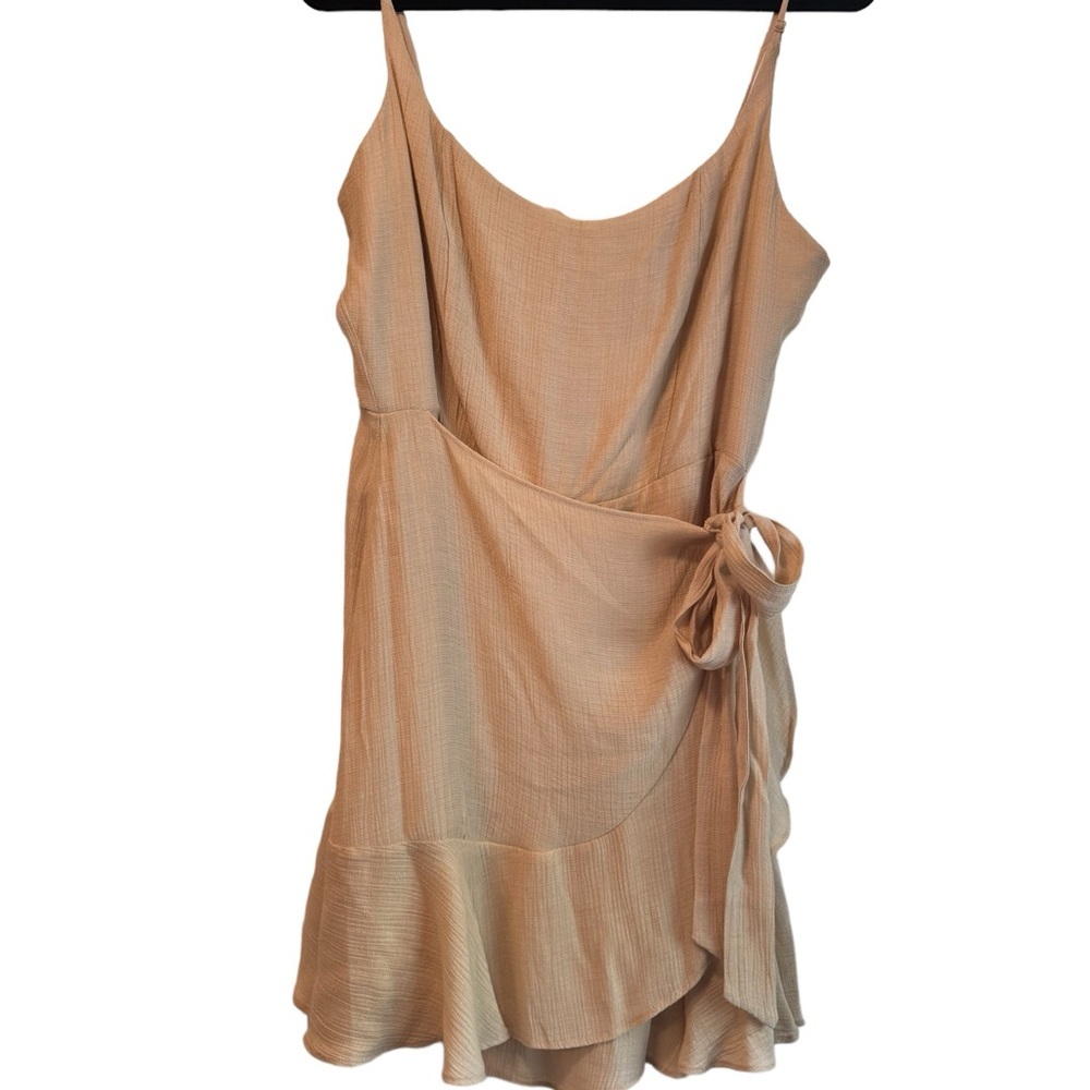 GB wrap dress, sleeveless, beige, size‎ large​